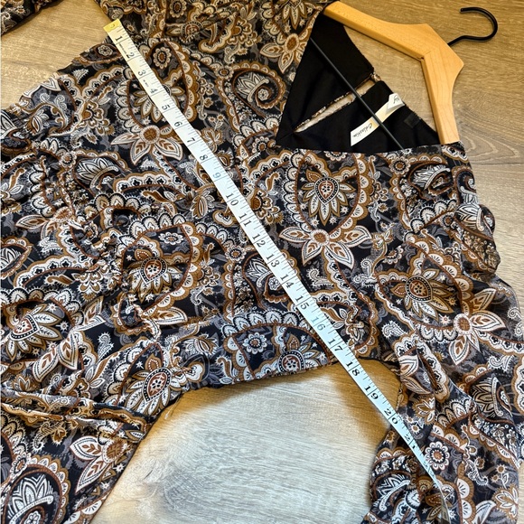 NY Collection Black and White Tiered Midi Dress- Size S - Picture 7 of 12